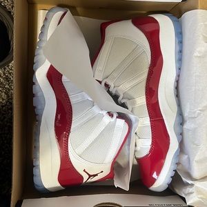 New Jordan 11’s retro Varsity red, and white